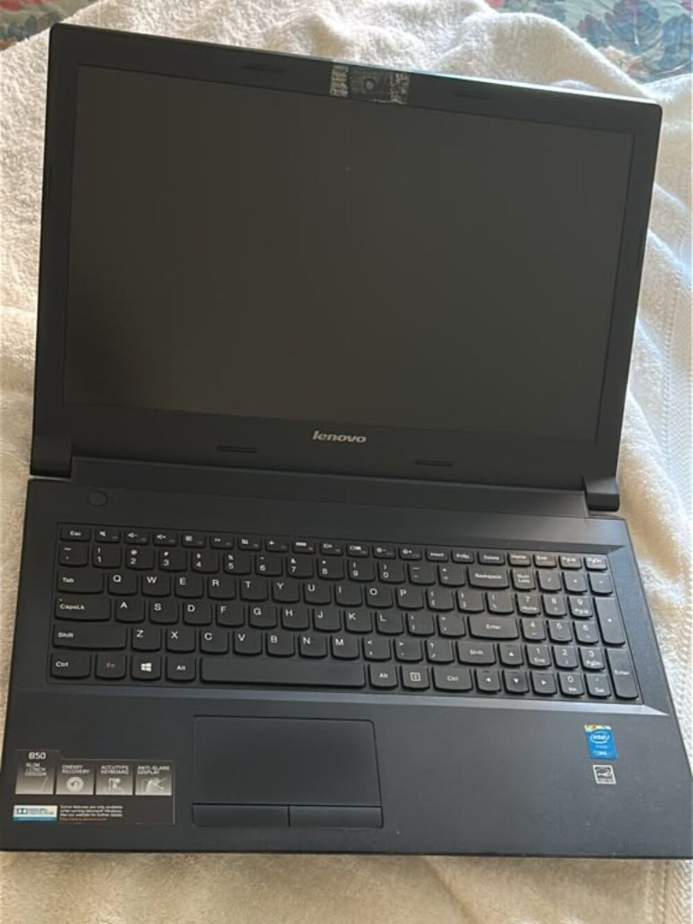 Lenovo Intel Core i3 Laptop – For Parts or Repair – Powers On + Charger included